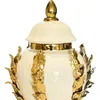 Bouteilles de stockage Pot de gingembre en porcelaine Collection de pièce maîtresse Vase à fleurs en céramique pour bureau Fleurs séchées Salon Ferme Salle à manger