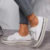 Casual Schuhe 2024 Frauen Mode Strass Kristall Plattform Slip-on Wohnungen Luxus Bequeme Turnschuhe Größe