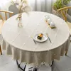 Plaid coton lin nappe ronde mariage el banquet tissu couverture de table salle à manger intérieure cuisine décor extérieur cheminées 240312