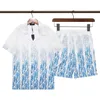 2024 Amerikanska män och kvinnor Casablanca Floral Shirt Floral Shorts, Fashion Casual Short-ärmad skjorta Set Size M-3XL