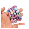 Beaded New Fimo Printing Chains Bracelets For Women 8-14 Mm Flower Soft Y Beads Wrap Bangle Fashion Handmade Diy Jewelry Drop Deliver Dhimv