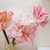 Decorative Flowers High Quality Single Branch Simulation Clivia Handmade Flower Balcony Decorations Christmas Supplies Artificial Decoration