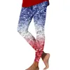 Women's Pants Stretchy Leggings For Ladies Classic Independence Day Theme Print High Waist Yoga Daily Casual Slim Fit Workout