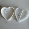 Estatuetas decorativas diy bonito amor coração bandeja de concreto molde de silicone redondo gesso armazenamento placa de exibição de jóias moldes de resina epóxi