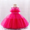 Cerimonia estiva 1 anno di compleanno Abito per bambina Vestiti Battesimo Principessa Tutu Dress Ragazze Abiti Party Abito in pizzo 0-5Y 240322