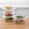 Kitchen Storage Refrigerator Box Kitchenware Shelves Dish Rack Countertop Dishware Food Sorting Compartment