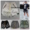 Designer RHUDE Shorts Mens Beach Mesh Street Sweatpants Basketball limited swim knee length hip hop high sports training elastic waist