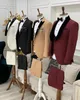 tailored Men's Formal Suits Sets Ivory Unique Design Shawl Lapel Blazer Trousers Wedding Clothing 3pcs Jacket Pants Vest Outfit f9tN#