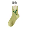 Носки для детей, весенне-летние хлопковые носки с объемным цветком, милые маленькие цветочные трендовые повседневные женские носки, известные в Интернете