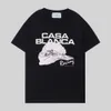 Designer Polo Casablanca T-shirt pour hommes Casa Casa à manches courtes Hip Hop Cloud tropical Palm Palm Primp Loose T-shirt