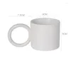 Mugs Creative Ceramic Mug With Large Round Handle Custom Breakfast Cups Big House Funny Tableware Tea Milk Water Cup Coffee Gift