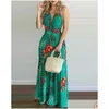 Basic & Casual Dresses Women Tropical Print Halter Backless Maxi Dress Summer Spring Vacation Sleeveless Y Boho Beach Floralcasual Dr Dhku8