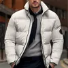 Manteau d'hiver pour hommes Veste d'hiver Veste bouffante Poche zippée Poche en polyester Date d'extérieur Casual Quotidien Régulier Fi Chaud w6DA #