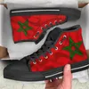 أحذية غير رسمية InstantArts Morocco High Top Top Canvas Lightwight Lace-Up Man Fulcanized Treadible Sneakers Zapatos