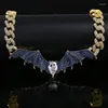 Ketten Hip Hop 3A CZ Stein gepflastert Bling Iced Out Bat Cuban Link Kette Halsketten für Männer Rapper Schmuck Geschenk