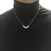 Pendentifs Pekurr 925 en argent Sterling cristal Rectangle gemmes bande colliers pour femmes Zircon perles bijoux de mode