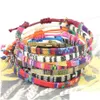 Bracelets de cheville Bohême Mticolor tissé à la main pour femmes hommes nouvelle chaîne de corde bracelets réglables mode plage cheville livraison directe bijoux Dhyhe