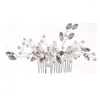 Hair Clips Flower Clip Comb Pearl Crystal Rhinestone Hairpin For Women Prom Bridal Wedding Accessories Jewelry Pin Headband