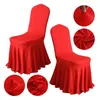 Pokrywa krzesełka 1/2/4pcs plisowana spódnica spandex imprezowy śluby bankietowa poliestrowa okładka el home dekoracje ślubne