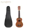 NAOMI 21039039 Ukelele Soprano Sapele Hawaii Guitarra Mogno 12 Fret Uke Kit WGig Bag New9320182