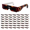 Solglasögon 10/30/50st Solar Eclipse Glasses Safety Sun Visa White Cardboard Block skadligt UV -ljus genomskinlig