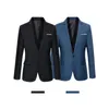 Blauwe Mens Pioneer Work Office 2022 Heren Tailcoat voor formele gelegenheden Pocket Coat Pioneer Mens Customised Business Slim Pioneer 240327