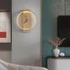 Wall Lamp Nordic LED Clock Lamps Art Design Sconce Creative Aisle Bedroom Background Decor Light Lighting