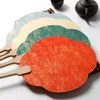 装飾的な置物diy batik gilding chinese xuan paper hand fans thingens fishingパーソナライズされた空白の竹ハンドルファン初心者の学生子供