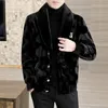 2023 Nya män vinter faux mink fleece päls kappa kort självkultivati ​​överrock tjockare m fritidsjacka trend outwear b84c#