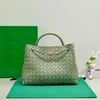 Andamo tote bag spiaggia sacca estiva a cassetta designer weave borse spalla borse a traversa vera pelle di moda in pelle