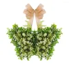 Decoratieve Bloemen Kunstmatige Wildflower Krans Pasen Lente Voordeur Vlinder Zomer Bloemen Garland Achtergrond Muur Decor