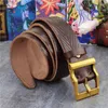 Belts Hand Carving Luxury Leather Belt Men Solid Brass Buckle Ceinture Waist Men's Desiger Fot MBT0603