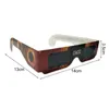 Solglasögon 10/30/50st Solar Eclipse Glasses Safety Sun Visa White Cardboard Block skadligt UV -ljus genomskinlig