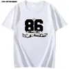 men T Shirt Initial D Ae86 Designer Mens Tshirts 100% Cott Tops Tees Customized T-shirts Japan Car Racer Lover Manga Clothes j0hj#