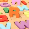 Jouets d'intelligence pour enfants colorés Alphabet numéro Puzzles en bois enfants jeu de correspondance intelligent enfants d'âge préscolaire jouets éducatifs précoces 240327
