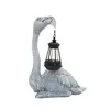 Décorations de jardin Flamingo Decor Lampe solaire Cadeaux de jardinage Sculpture extérieure pour porche extérieur patio