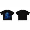 Mężczyźni Tshirt Bawełniane koszulki graficzne Y2K Tops Streetwear Overize Grunge Summer Korean Mash Fashion Hip Hop Ubranie 240325