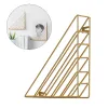 Racks Triangle Wall Shelf Metal Wall Mounted Storage Rack Wall Decor Crafts Display Stand Magazine Book Wall Shelves Home Decoration