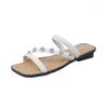 Sandali da donna con tacco grosso e tacco basso, fascia incrociata, punta quadrata, punta aperta, slip on