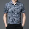 high Quality Men's Tracel Clothes 2023 Summer Frs Print Social Shirts Male Smooth Anti Wrinkle Printing Dr Shirts X3wF#