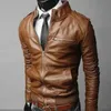 Cappotto bomber Capispalla Cool Moto Moda Inverno Giacca da uomo Autunno Slim Fit Uomo Pelle Streetwear Collare s 240320