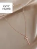 Zincirler Anahtar Kişiselleştirilmiş Kolye Instagram Modaya Modeli Köşeli Kbone Neckchain Basit ve Zarif Takı