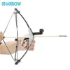 Bow Arrow 1Set Mini Compound Bow Archery Short Axis Triangle Puls Bow för inomhus utomhussport Creative Toys Hunting Shooting Training YQ240327