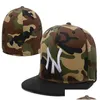 Cappellini da baseball 24 stili Ny Lettera Baseball Sunsn Uomini o donne Sport Casquette Bone Aba Reta Fl Cappelli aderenti chiusi Drop Delivery Moda Ac Ot15T