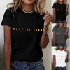 T-shirt da donna Camicia a maniche corte girocollo con stampa solare Top San Valentino per uomo Confezione da donna