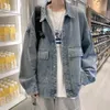 casual Denim Jacket Stylish Men's Denim Jacket with Lapel Collar Flap Pockets Casual Spring Autumn Coat for A Trendy Look Men i1Rz#