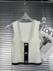 Arbetsklänningar 2024SS Summer Luxury Casual Women Sticked Camis Vest With Chic kjoldräkter Set för Female 2 Color GDNZ 2.19