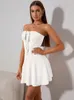 Sukienki swobodne Colysmo Summer moda solidna sukienka gorsetowa Kobiety seksowne bandaż tube mini vestidos mujer wakacyjny plaż