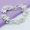 Charmarmband Sier druvor Fler pärlor smycken för mode kvinnor engagemang gåva droppleverans ot62d