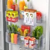 Storage Bottles Side Door Sundries Sorting Box Transparent Wall-mounted Food Grade Separately Packed And Sorted Translucent